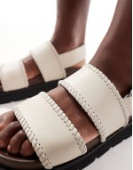 Ruben whipstitch velcro sandal in ivory