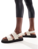 Ruben whipstitch velcro sandal in ivory